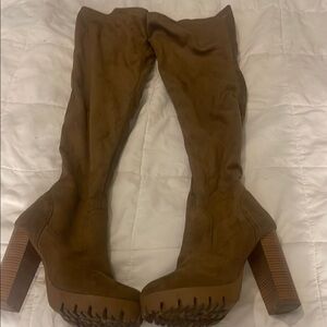 Brown Over-the-Knee Boots